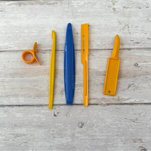 Tupperware Kitchen Tools Citrus Peeler Orange Lemon Zester Peel Set of 5